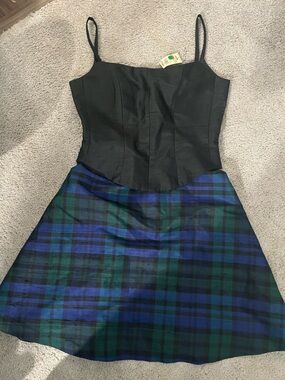 Vintage ANN TAYLOR silk mini dress.